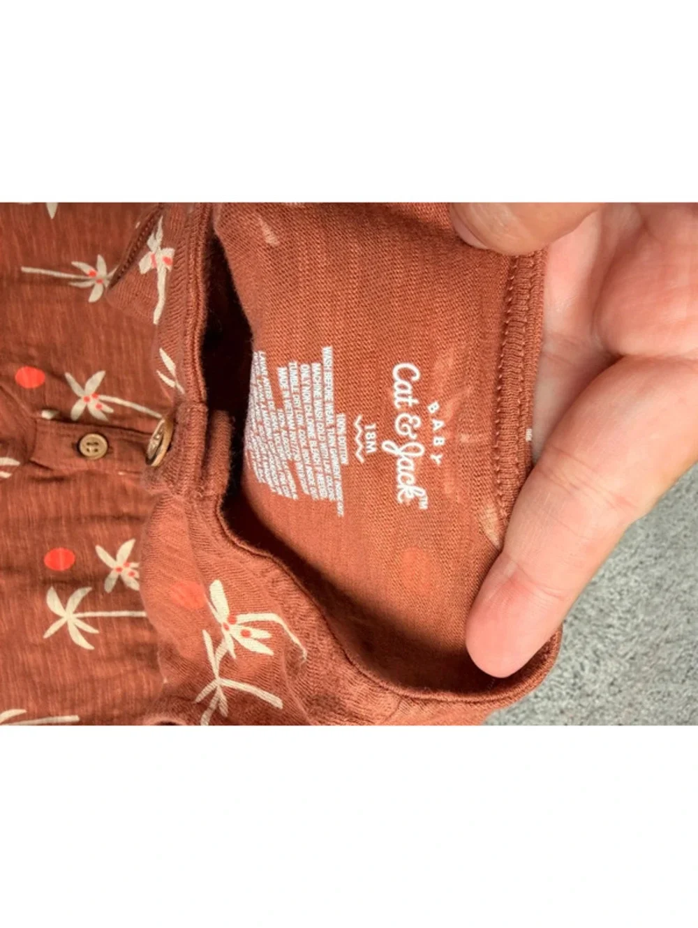 Cat & Jack Palm Tree Jumpsuit Size 18 Months